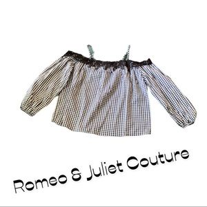 Romeo & Juliet Couture off the shoulder blouse.